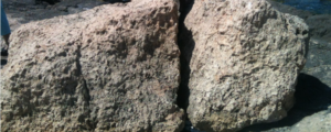 Capture cleft of rock