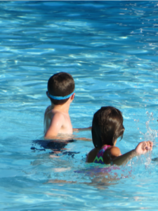 Capture children in pool